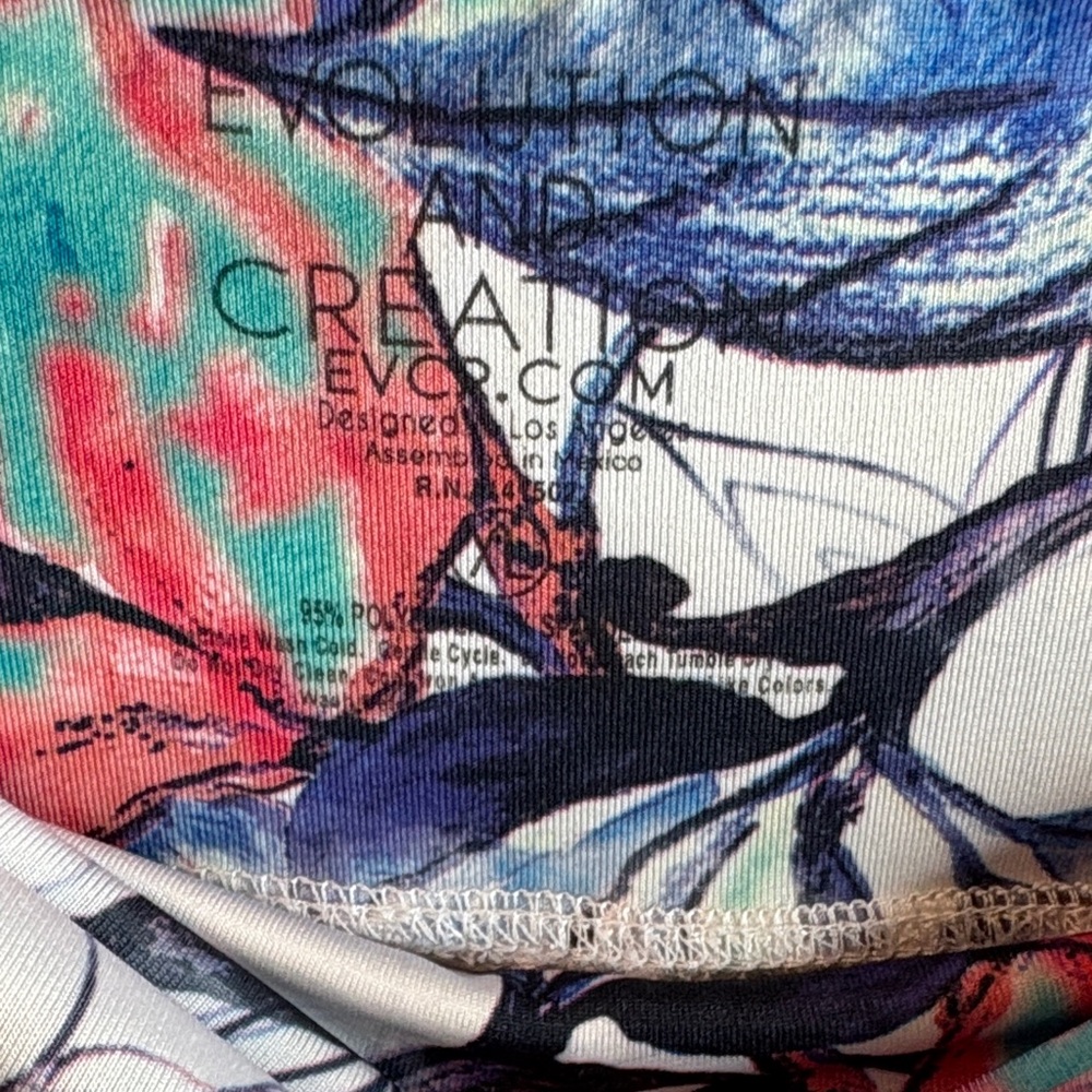 Evolution and Creation Floral Mini Skort- Blue and Pink NWOT - Picture 2 of 4